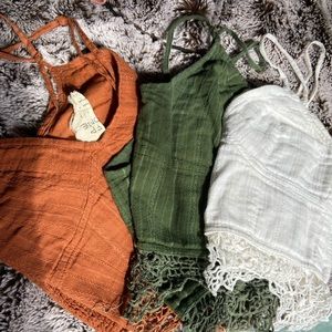 Bundle of three FP One Battenburg bralettes